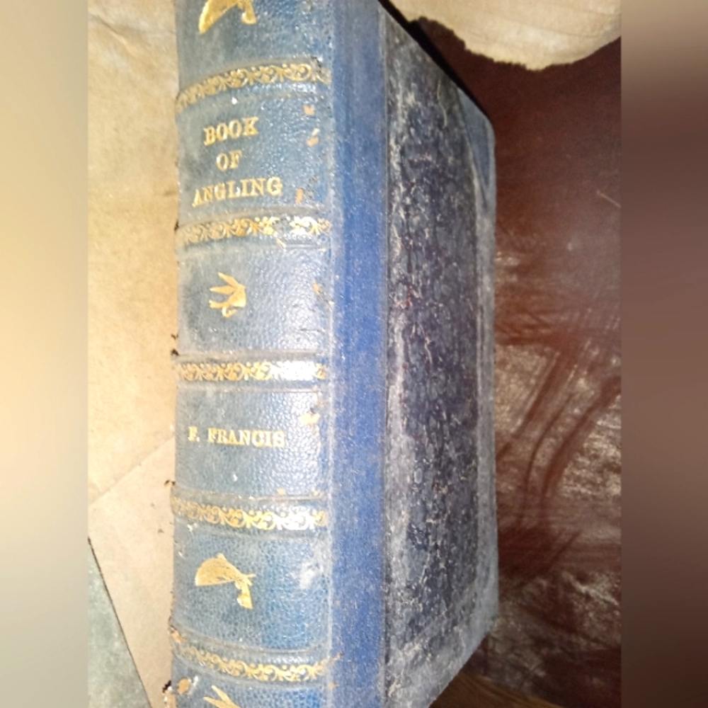 Antique fishing books hardcover 2 edition book of angling 1800s early 19